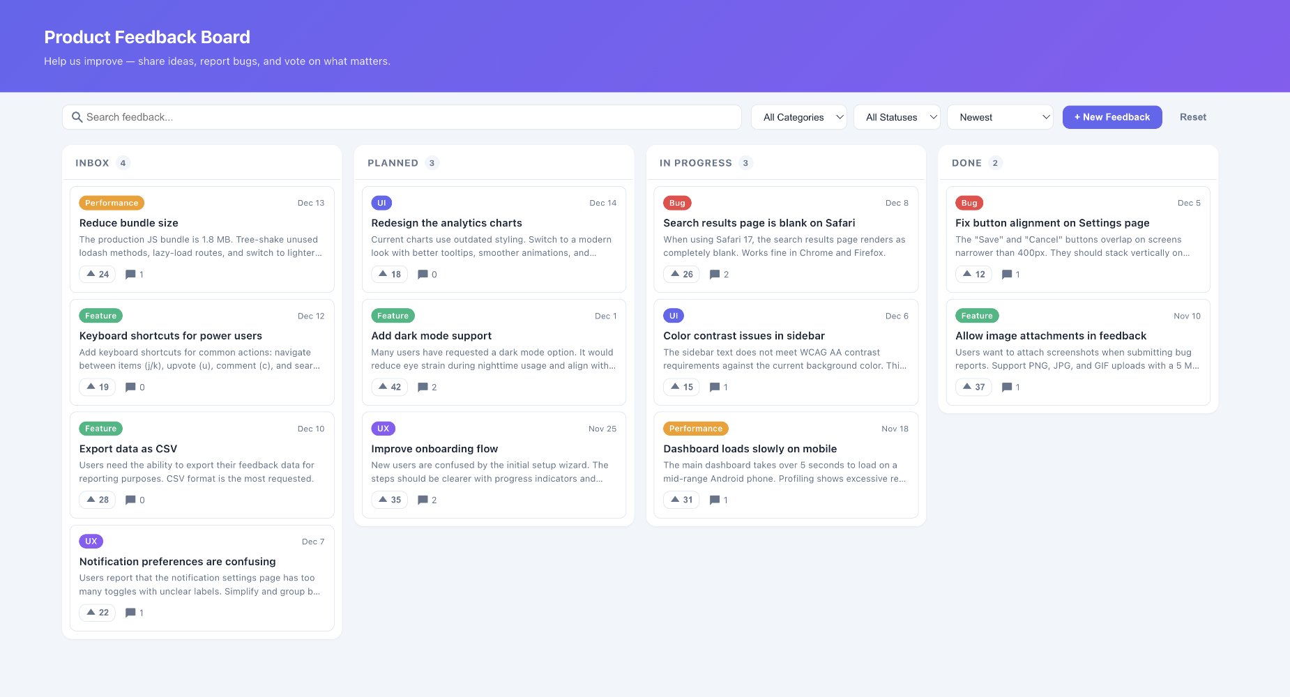 Claude Opus 4.6 Product Feedback Board result